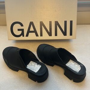 GANNI  Recycled Rubber Blend City Mule - NEW